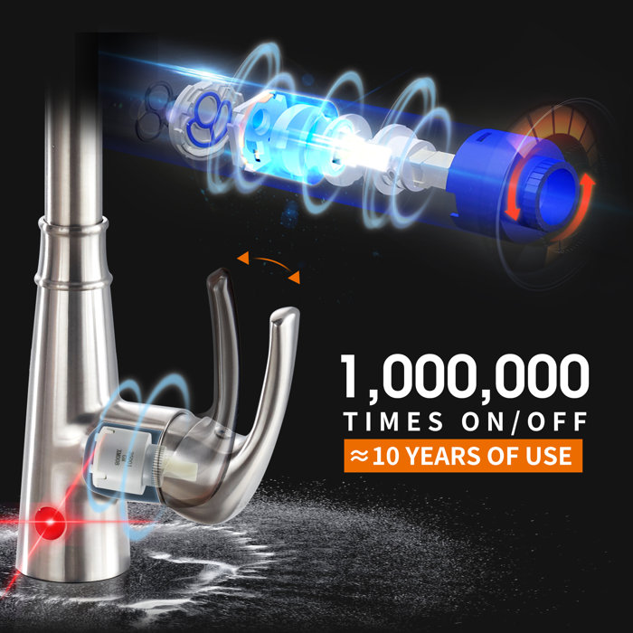 Cobbe Pull Down Touchless Kitchen Faucet & Reviews Wayfair